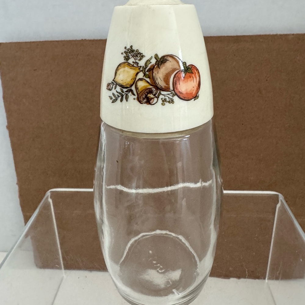 Vtg  Gemco spice of lifeSugar /Cheese Shaker glass USA mushrooms onions - Picture 4 of 4